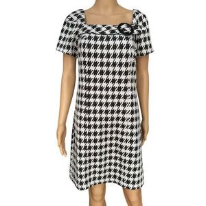Chris Mclaughlin Houndstooth Dress cotton blend size 8